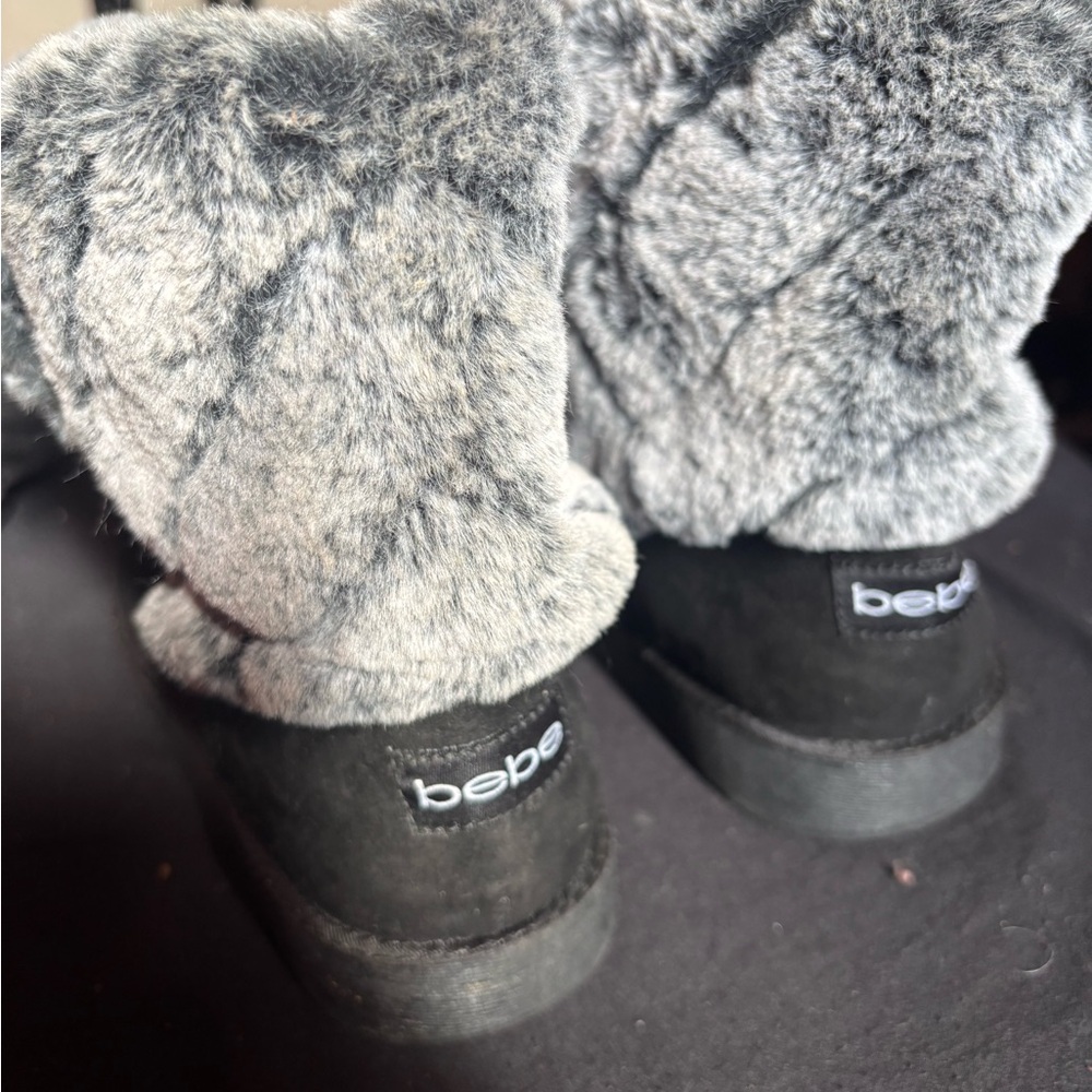 Bebe Faux Fur Trim Boots